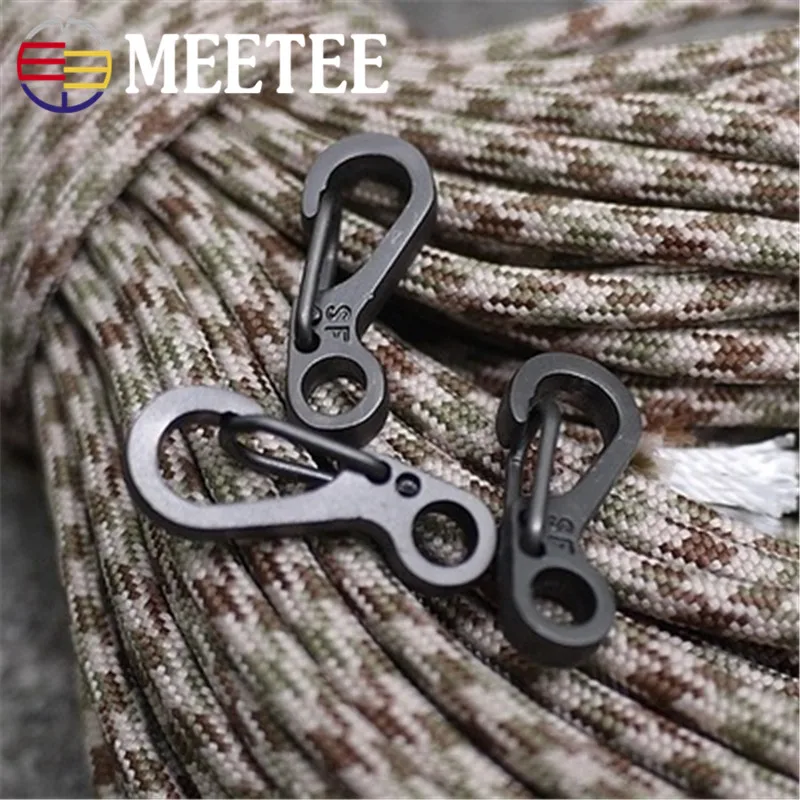 Meetee 10 шт. 4x24мм открытый мини металлическая пряжка брелок защелкивающийся крючок