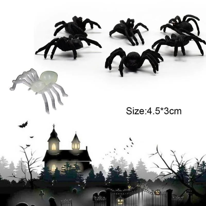 

1pcs Halloween Spider Toys Kids Toys Simulation Spider Insect Model Trick Toys fun PVC toys Animal Artificial Jokes Toys I5A8