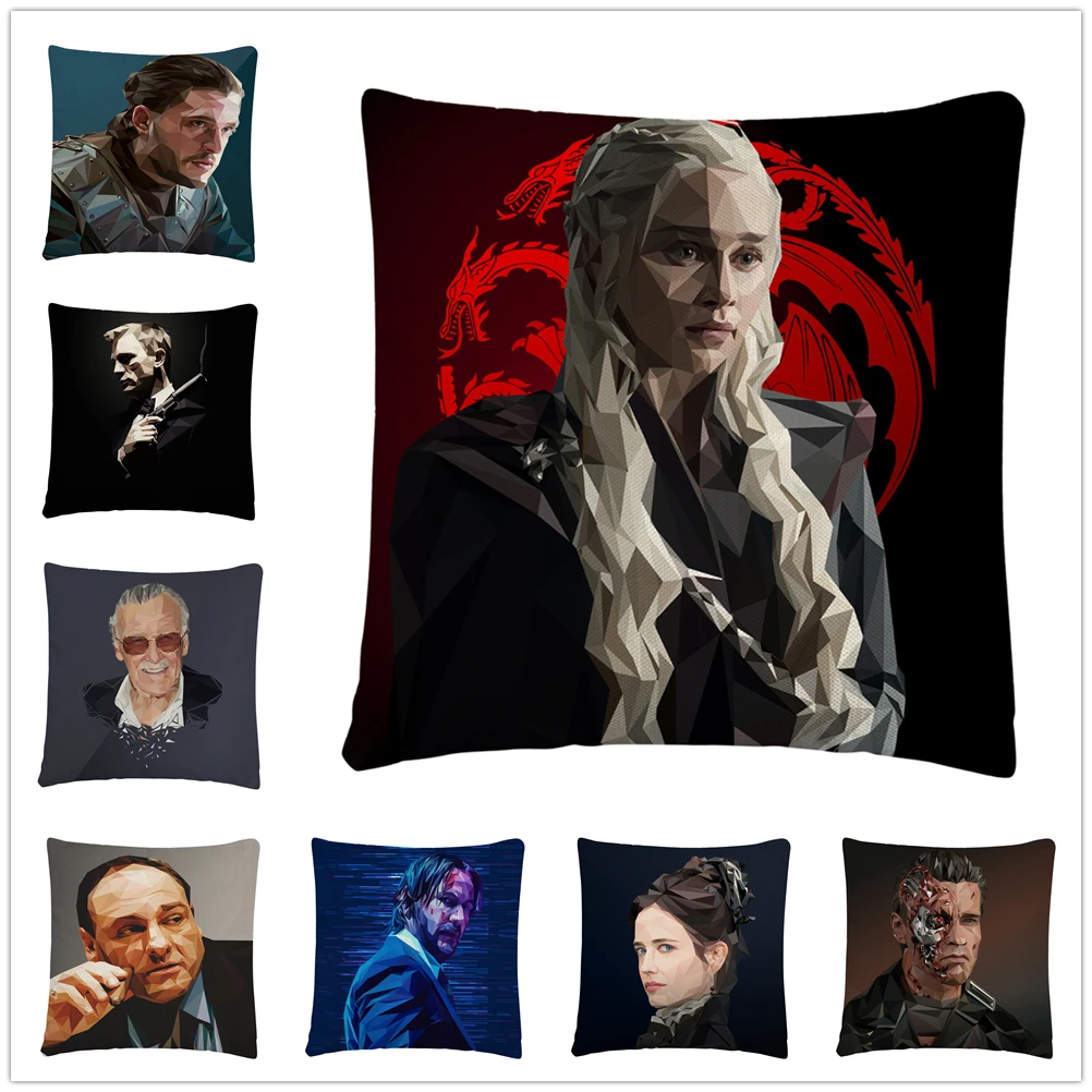 

Женская льняная наволочка с художественным рисунком, наволочка для домашнего дивана, украшение для автомобиля, наволочки 45x45 см