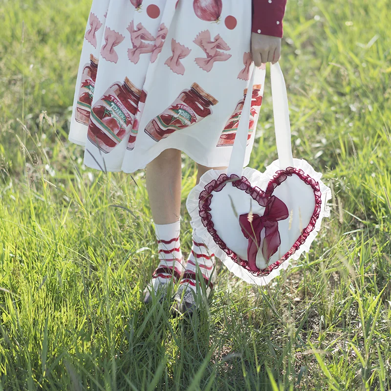 Сумка Lolita love bag сумка lotus leaf на одно плечо мягкая милая lolita kawaii girl loli cosplay
