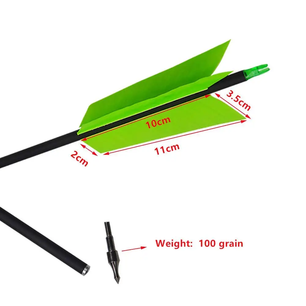 Наконечники для охоты 6/12 шт. 400 карбоновые стрелы стрельбы из лука 30 дюймов с 4