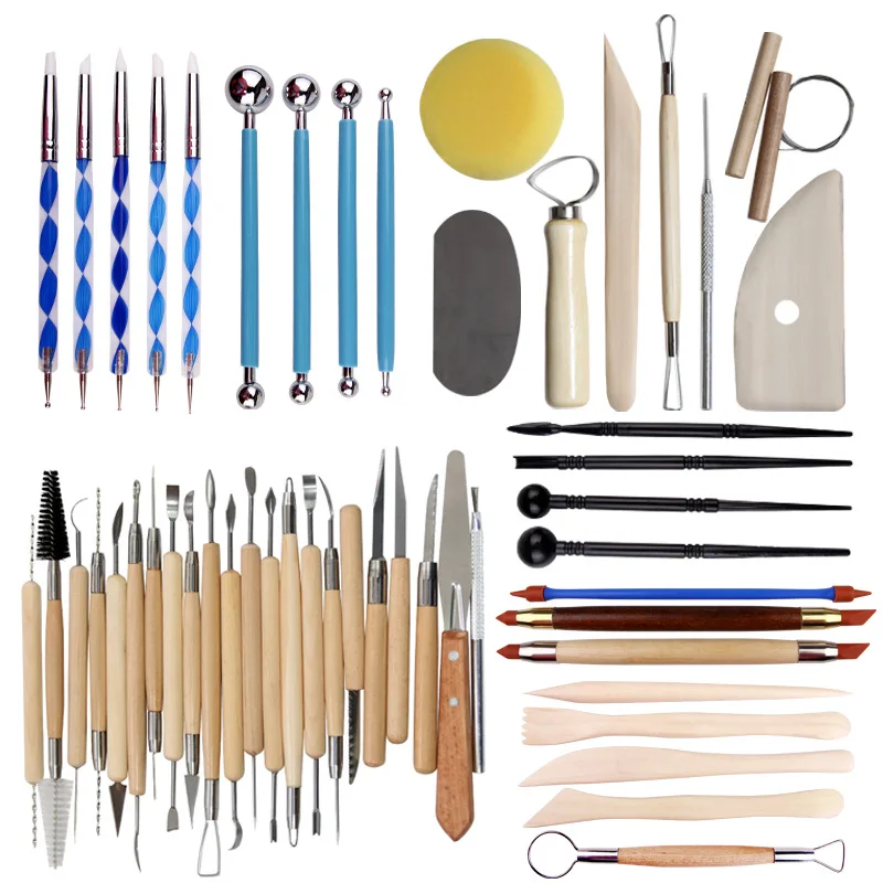 

Pottery Tool Set, Contains Most of The Modeling Clay Tools to Meet Your Great Needs for Sculpting, Shaping, Modeling, Cutting