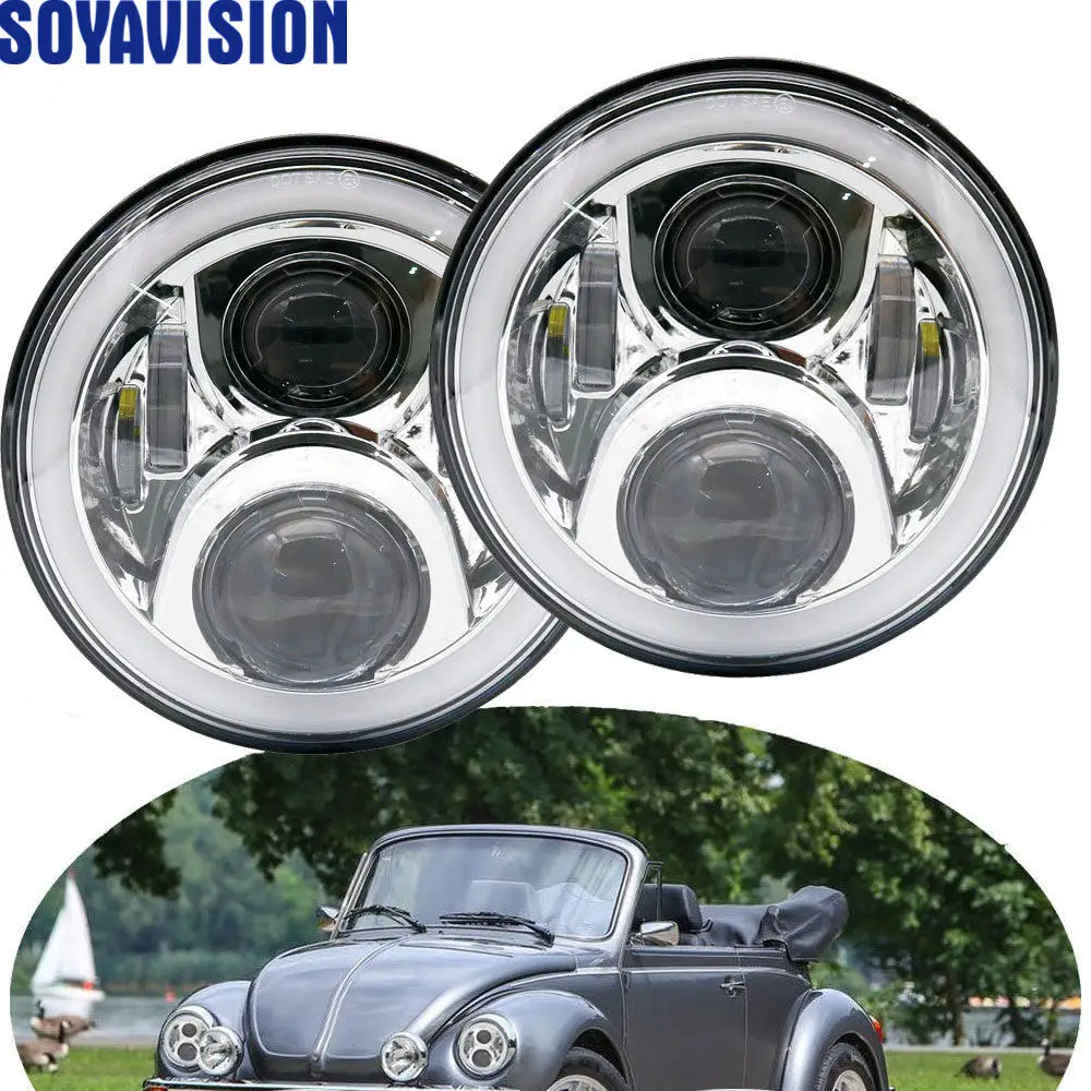 2 шт. автомобиля светодиодный 7 дюймов круглый фар Conversion Kit для Классический Lada Niva