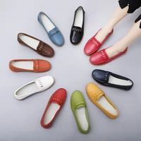 2021 spring women flats shoes genuine leather loafers slip on platform creepers ballet ballerines sneakers moccasins zapatillas