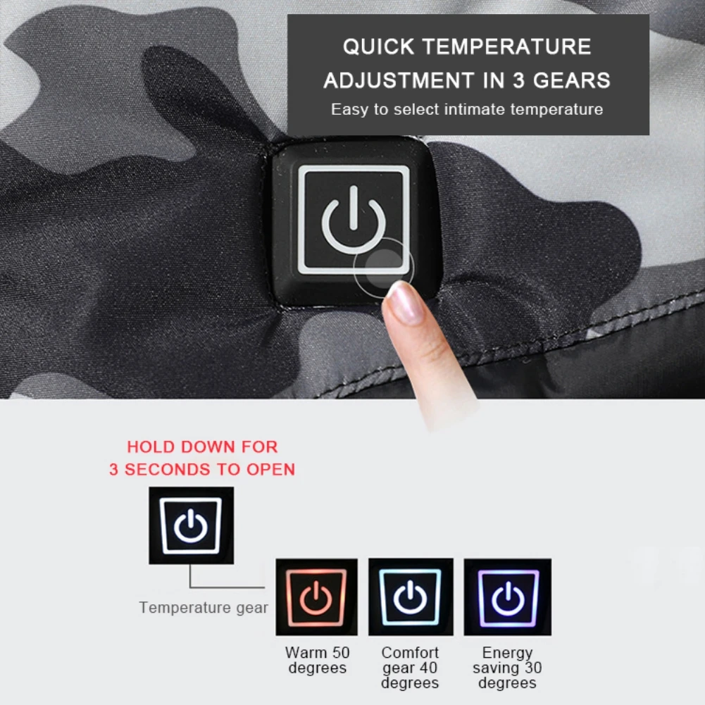 Детская зимняя теплая нагревательная жилетка для катания на лыжах с умным электрическим подогревом для кемпинга, походов, велосипедных прогулок, термоодежда на.