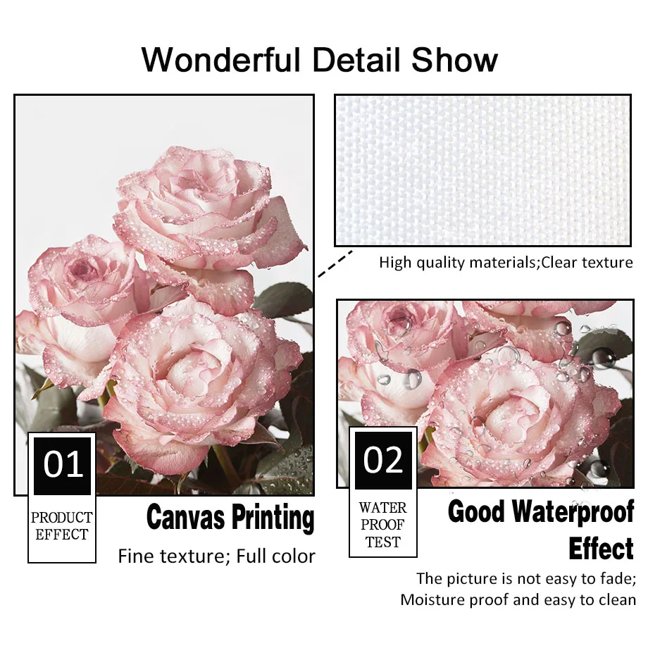 Скандинавская розовая роза скандинавские плакаты и принты Настенная живопись на