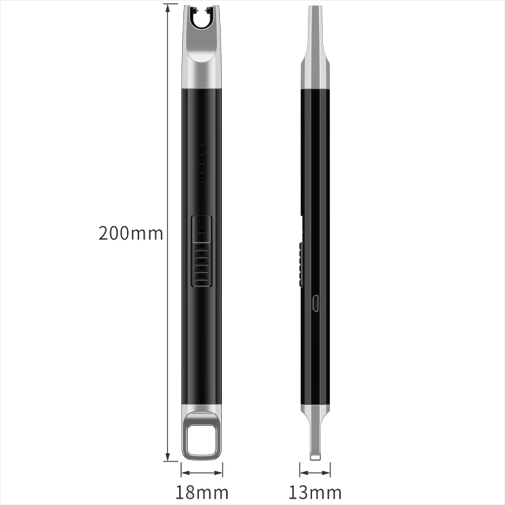 Плазменная дуговая зажигалка длинная электронная USB Зажигалка заряжаемая