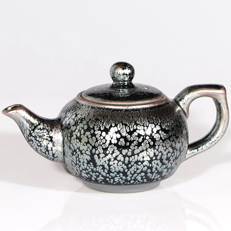 JZ136 чайный чайник фильтр Tenmoku фарфоровый ручной работы подарочная упаковка