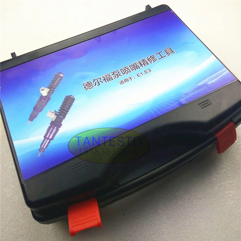 For DELPHI E1 E3 EUI EUP Common Rail Injector Disassemble Clamp Injection Pressure Test AHE Trave Measuring Tool Set |