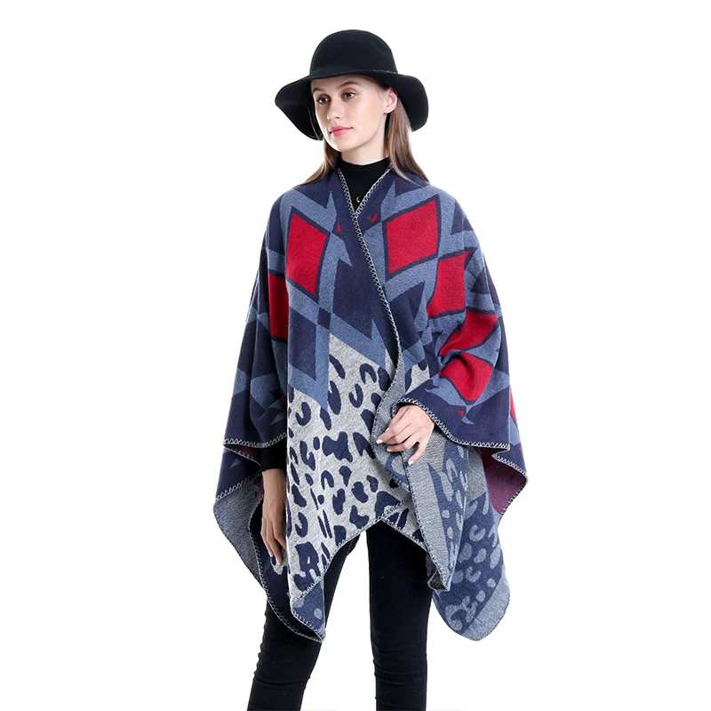 

New arrival fashion Autumn winter work style Pashmina women warm high quality elegant cute fresh vintage print cute big shawl