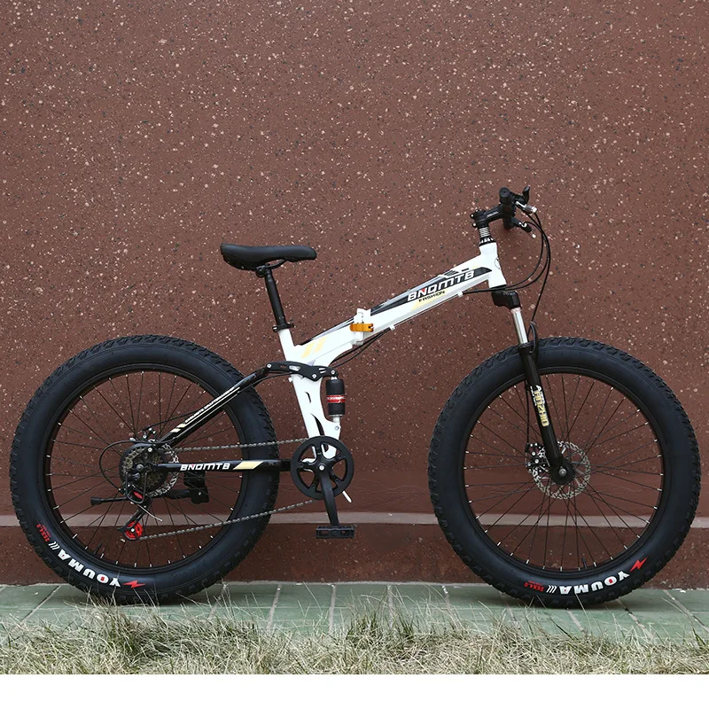 Folding bicycle wheels 26 * 4.0 24 speed 21 6 Snow driving 17.5 inches steel frame free delivery in Russia | Спорт и развлечения