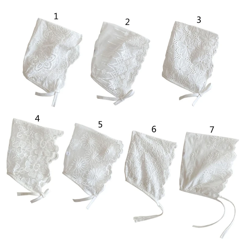 

Baby Girls Lace Hats Newborn Photography Props Flower Bonnet Hat Princess 4X7C