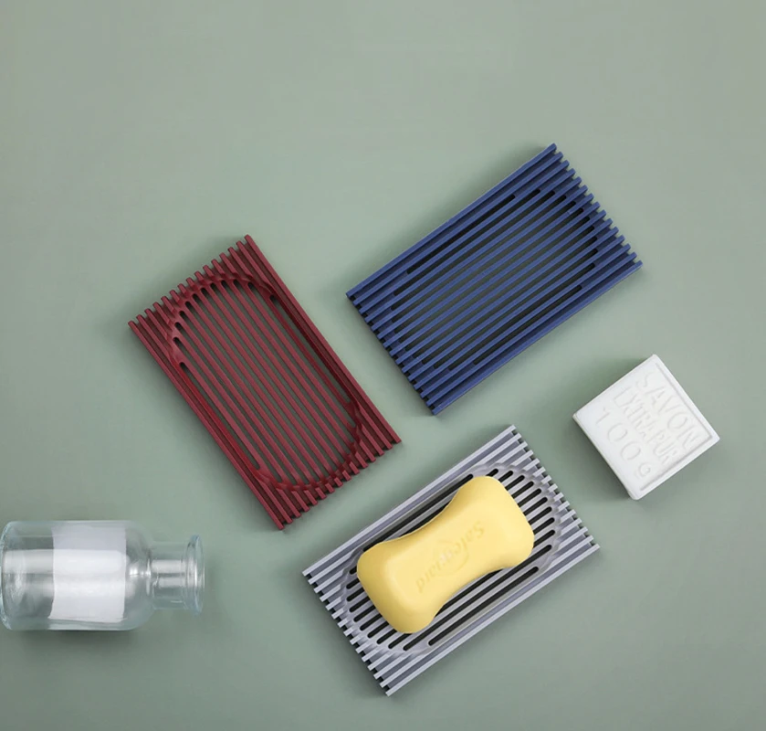 

Anti-Skidding Soap Holder Available On Both Sides Shower Storage Box Dish Tray Hardware Bathroom Supplies Convenient Soap Box