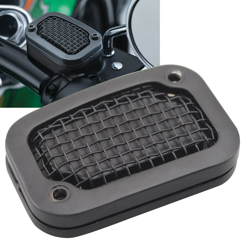 

Motorcycle Accessories Front Brake Fluid Reservoir Grille Grill Cover Master Cylinder Cap For Harley Davidson Softail Models