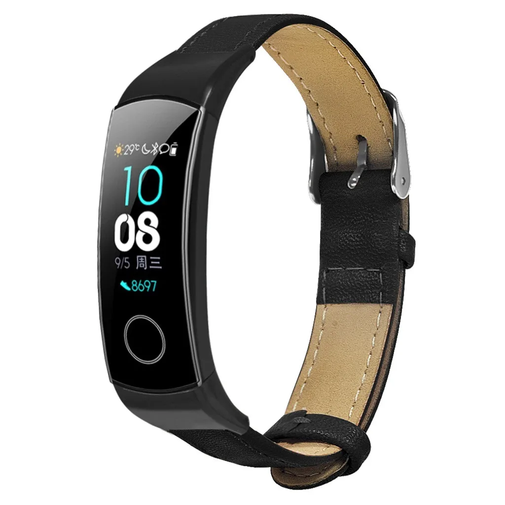 Замена волоконно-кожаных часов Ремешок Браслет для huawei Honor Band 5/4 унисекс тонкий ремешок 10 стилей роскошный модный подарок