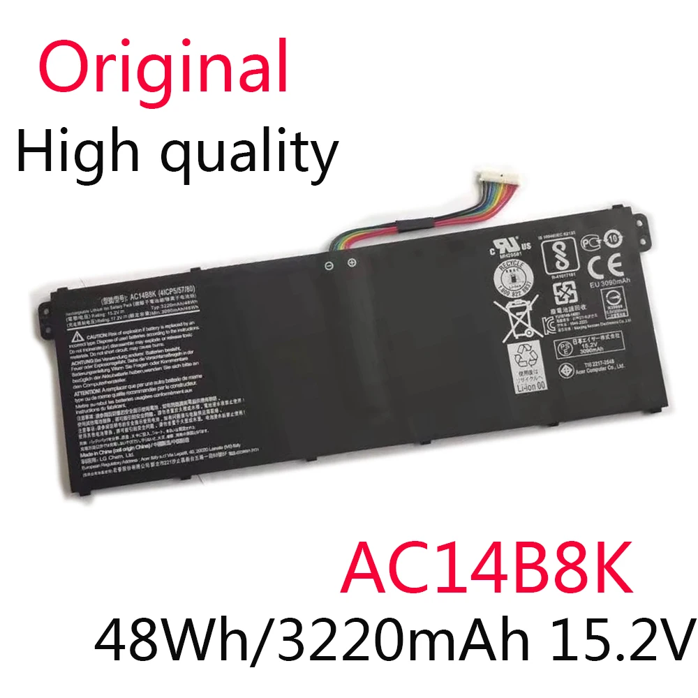 

AC14B8K Original Battery For Acer Chromebook 11 CB3-111 13 CB5-311 15 C910 C810 CB3-531 CB5-571 ES1-511 ES1-512 ES1-711 4ICP5/57
