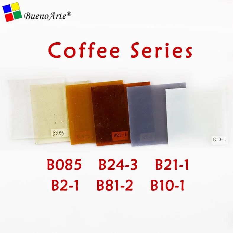 Coffee Series COE 85 плавкая стеклянная упаковка Fusing стекло разные прозрачные цвета кустарное производство - Цвет: Coffee Series