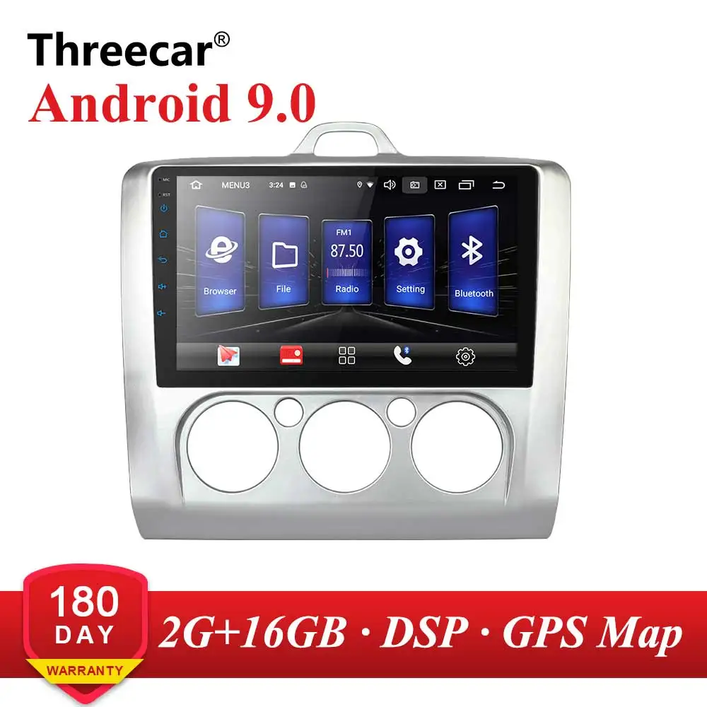android 9 2din Android 9 Автомагнитола для Ford 2005-2011 9 дюймов 3g gps навигация Bluetooth FM AM RDS DSP мультимедийный плеер Ford Авторадио - Цвет: android 9