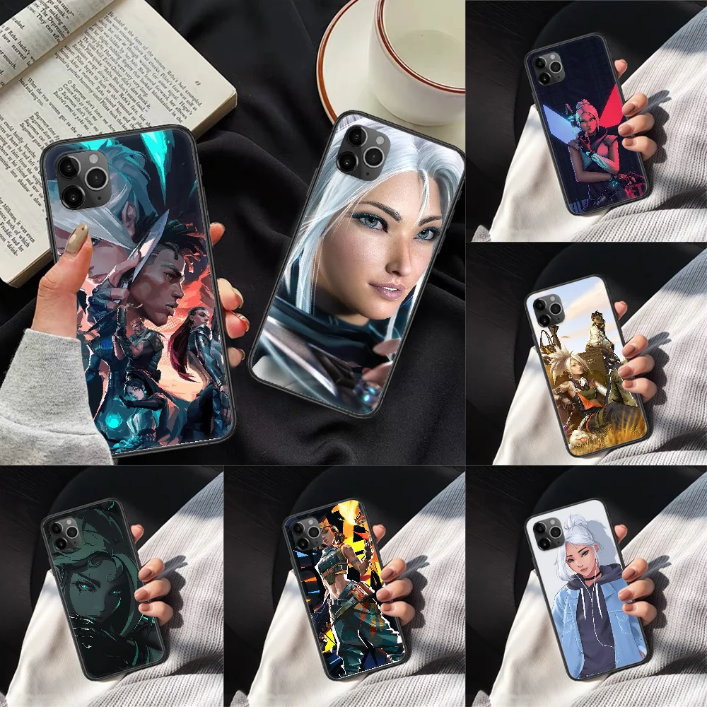 

Jett Valorant Game Phone Case For Iphone 11 12 Mini PRO XR X XS MAX 6 6s 7 8 Plus 5 5s SE 2020 black Cell 3D Etui Trend
