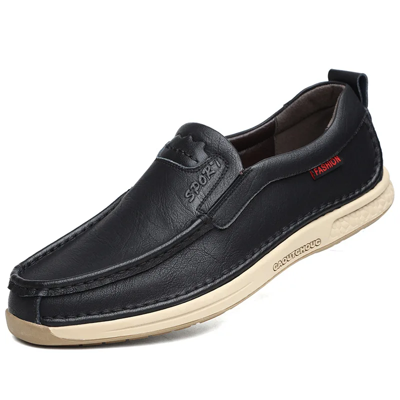 

2021 Spring New Non-Slip Casual Shoes British Style PU Leather Flats Breathable Fashion Wearable Men Designer Sneakers M6197