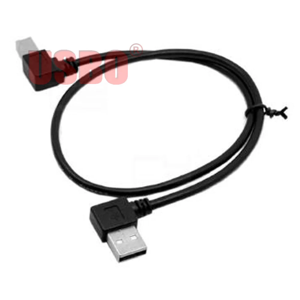Двойные черное колено 0 2 м 5 1 USB A B линии передачи данных с высокой скоростью (под