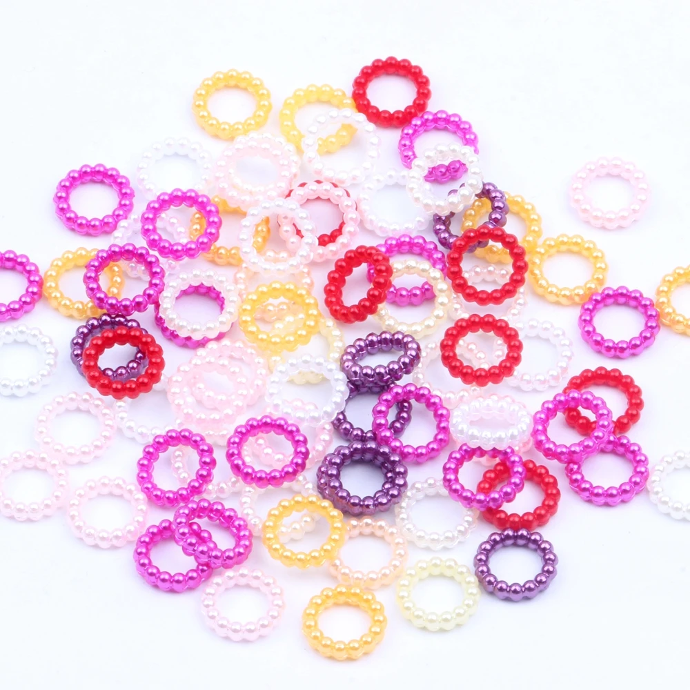 Полужемчужины с плоской задней частью 10 мм 100/1000 шт ABS имитация жемчуга круг