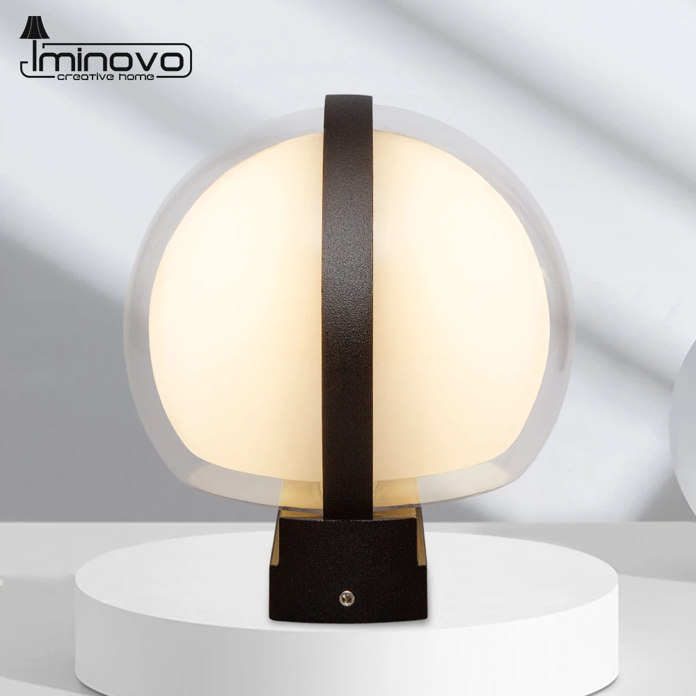 

Светодиодный настенный светильник, Уникальный креативный акриловый шар, уличный водонепроницаемый светильник IP55 для двора, алюминиевая ко...