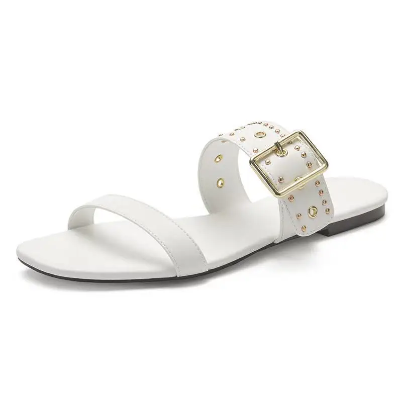 

BRKWLYZ 2021 Female Sandals Winered Women Summer Fashion Sandals Buckle Ladies Sandals Zapatillas Casa Mujer Sapatos Femininos