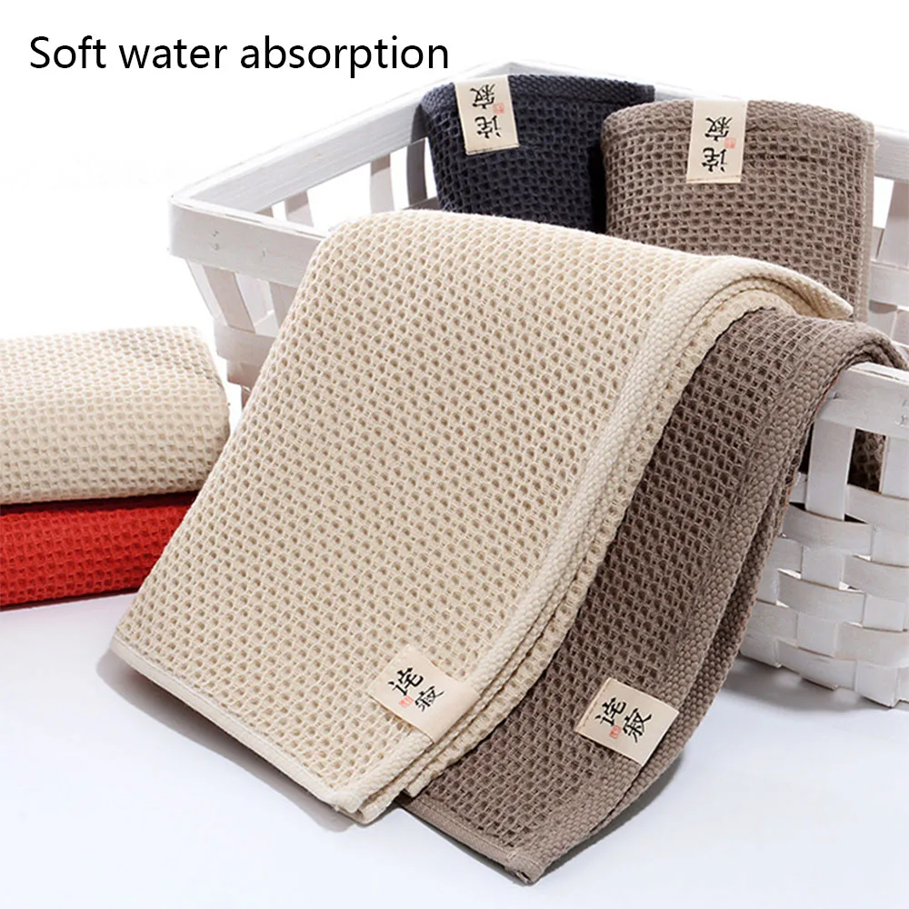 Хлопковое полотенце для рук взрослых в клетку ухода за лицом спортивное дышащее