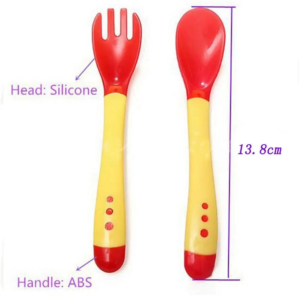 1/комплект детский Температура зондирования ложка и вилка Безопасность