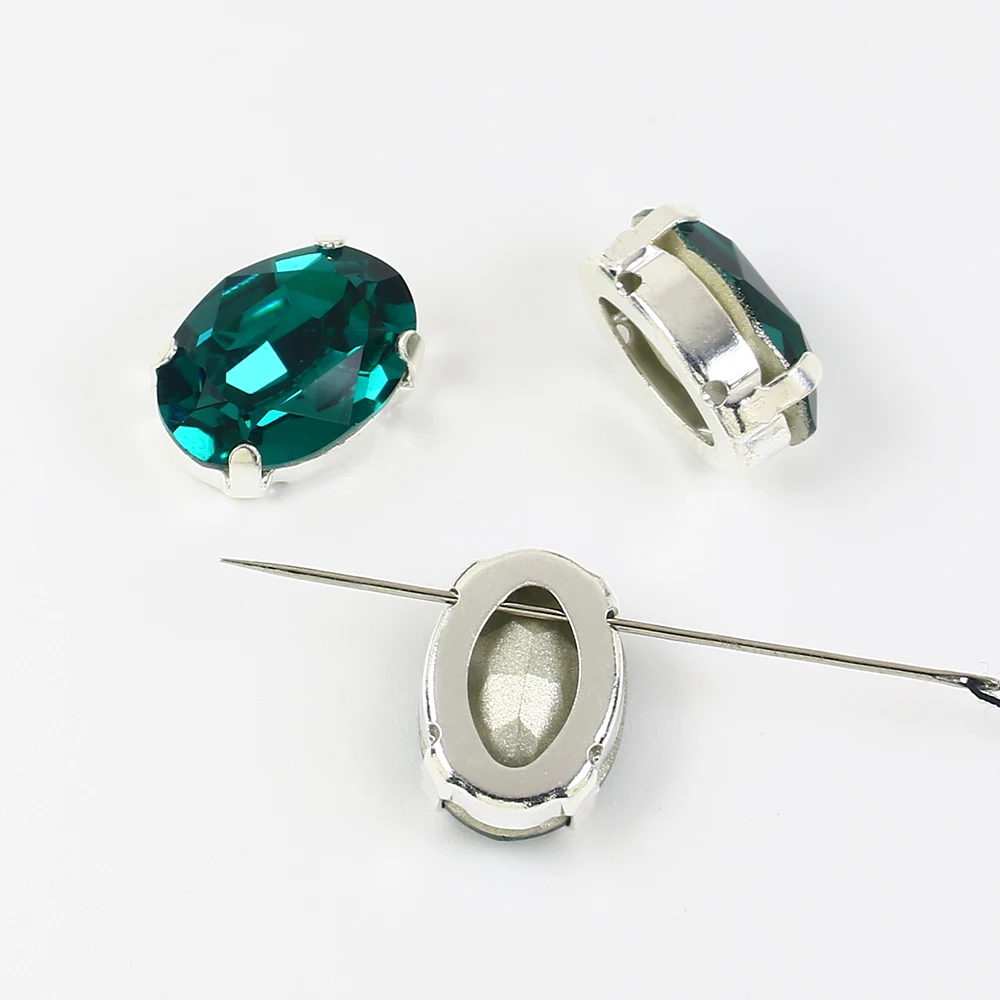 10*14 мм овальное Хрустальное стекло стразы s с серебряной коготь блеск пришить