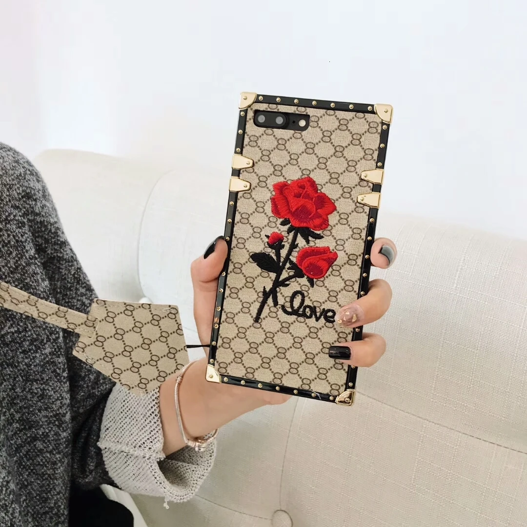 Роскошный чехол с 3D вышивкой розы для Apple iPhone 11 12 Pro Max X XS XR 6s 7 8 Plus SE2020 Samsung S 10 Note 9