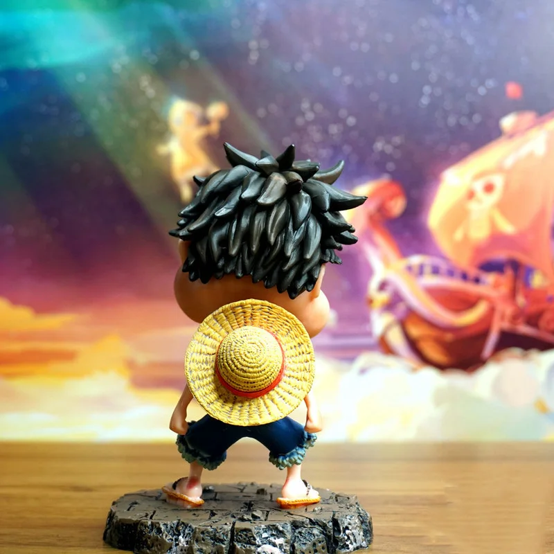 

Anime 15CM One Piece Baozi's Head Is Swollen And His Face Owe To Be Beaten Luffy Is Beaten PVC Action Figure Collection Toy Gift