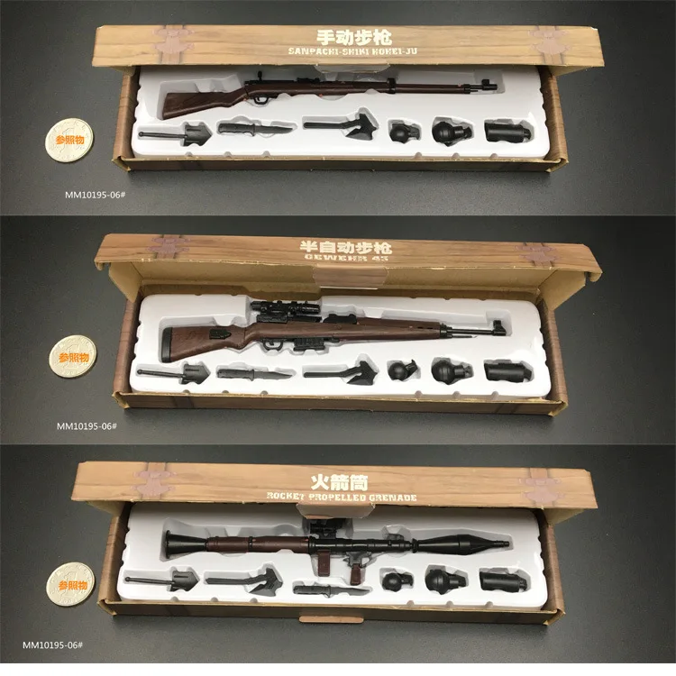 6 шт./лот всемирно известные пистолеты WW2 винтовка в сборе 4D пистолет строительные