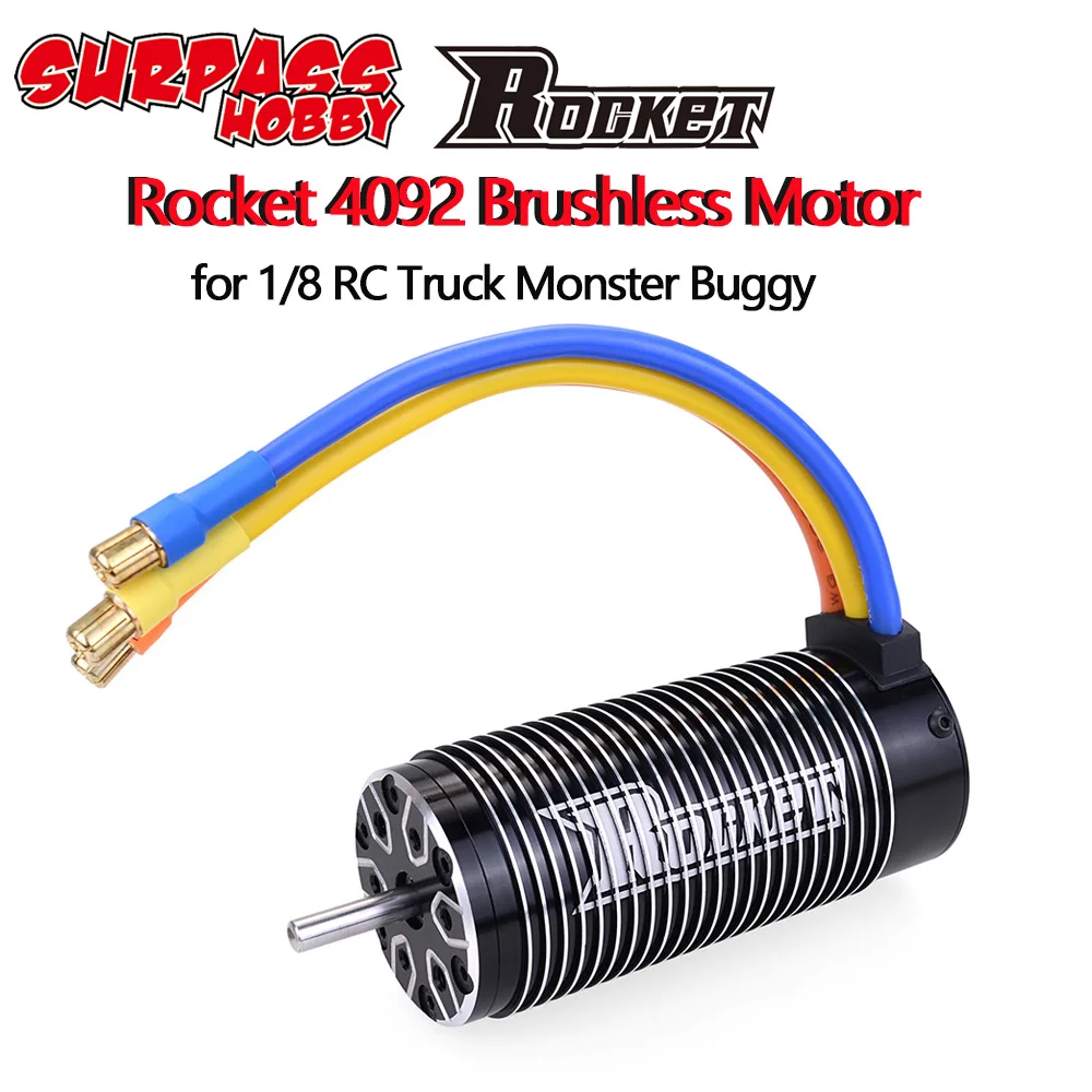 Бесщеточный двигатель Rocket 4092 4082 1/8 кв Бессенсорный мотор для гоночного дрифта на