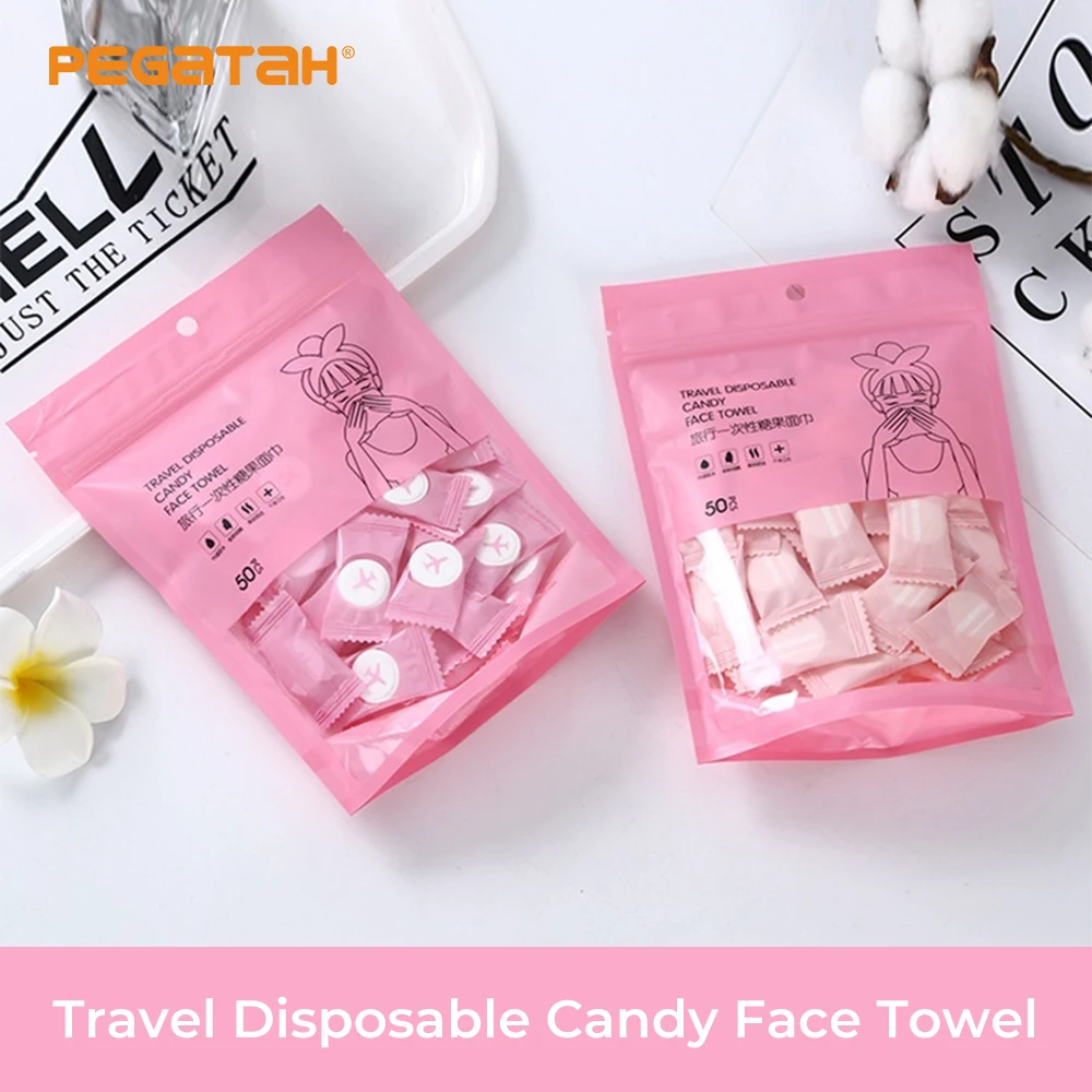 

10/30/50 Pcs Compressed DisposableFace Towel Portable Travel Non-Wovenface Towel For Makeup Cleaning Candy Prank