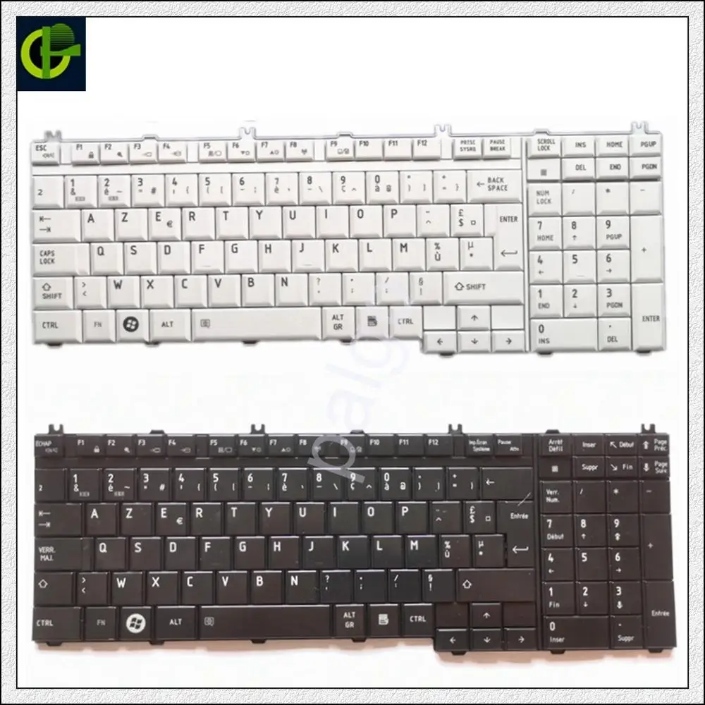 

French Azerty Keyboard for Toshiba MP-08H76F066981 PK130741B15 K000087650 Qosmio F60-100 F60-10F F60-10J F60-121 FR