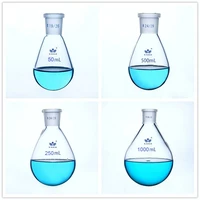 1pc lab high borosilicate glass 50ml 2000ml flask 19 24 29 standard frosted mouth thicken oval shape bottom glass bottle