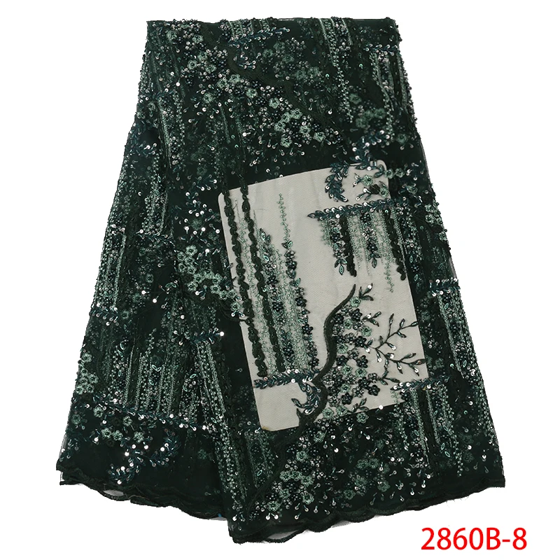 High Quality French Handmade Beaded Lace 2019 Latest African Tulle Pearl with Sequins for Aso ebi AMY2860B-1 | Дом и сад