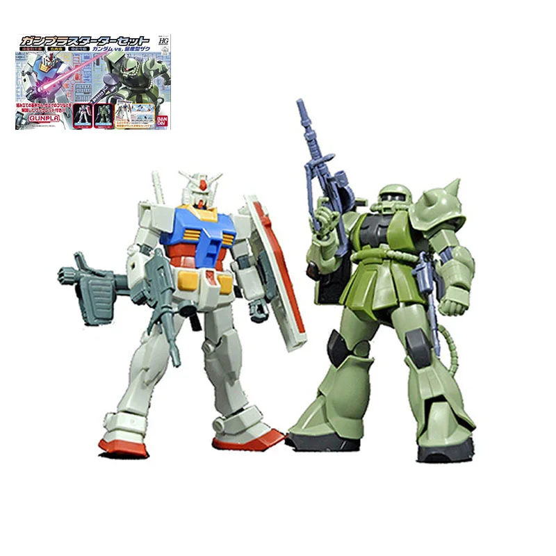 

BANDAI HGUC GUNDAM VS Zaku-2 RX-78-2 Kids Assembled Toys Robot Model Japanese Anime Action Figures Collections Puzzle Boys Gifts