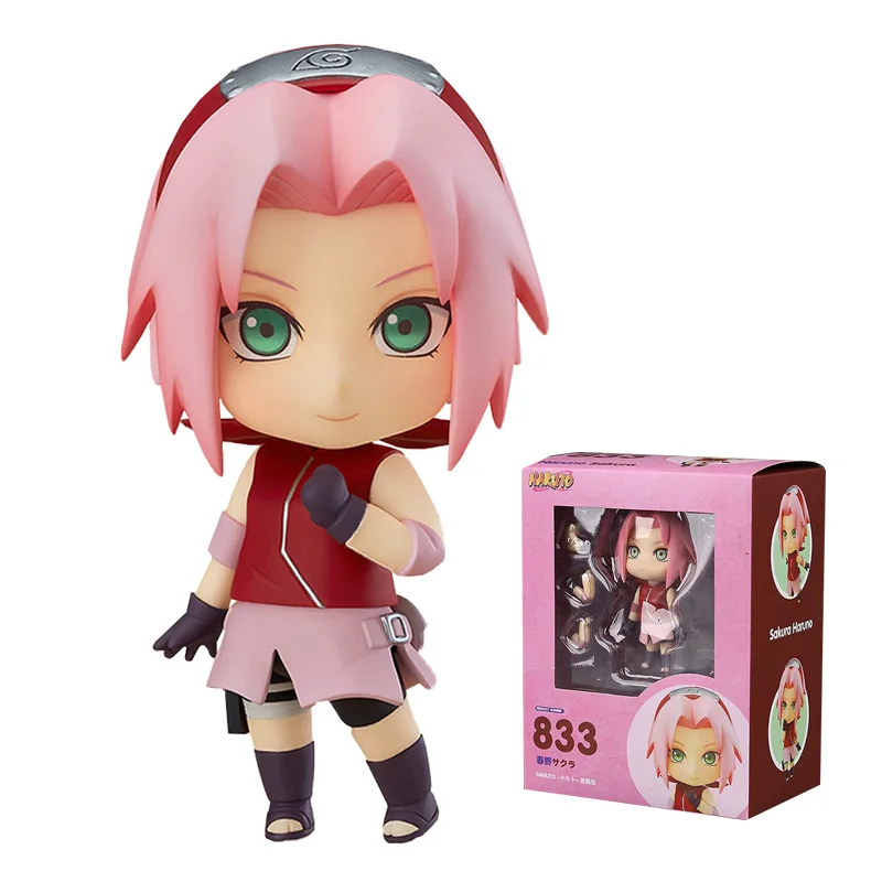 

Good Smile Naruto Shippuden Anime Figure 833 Haruno Sakura 10Cm Pvc Change Face Q Version Action Figure Model Collection Toys