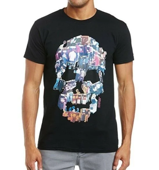 

Men's Skull Collage Crew Neck T-Shirt