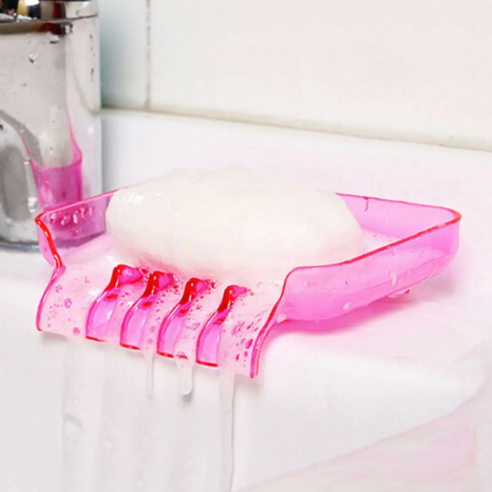 Мыльница с водопадом коробка на присоске дренаж для мыла губка держатель ванной
