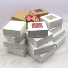 Белаякрафт-коробка для окон 5 шт мраморные упаковочные коробки с окошком DIY бумажное конфетное мыло в упаковке коробка домашние вечерниеювелирные изделия Suppiles