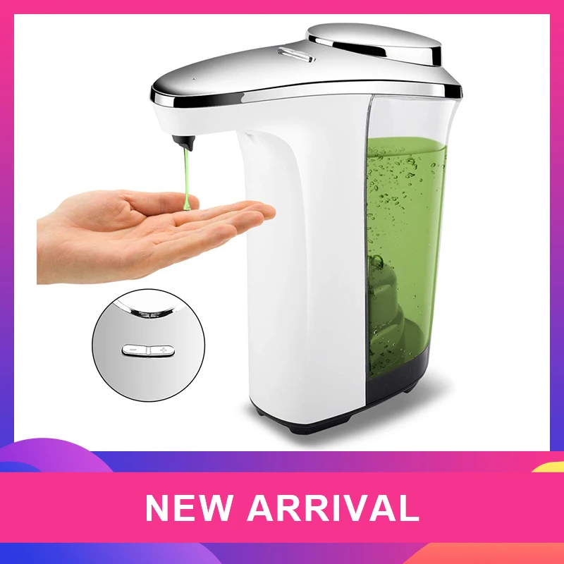 

Automatic Soap Dispenser Compact Sensor Pump Adjustable Soap Dispensing Volume Control Battery Operated 17Oz/500Ml For Kitchen