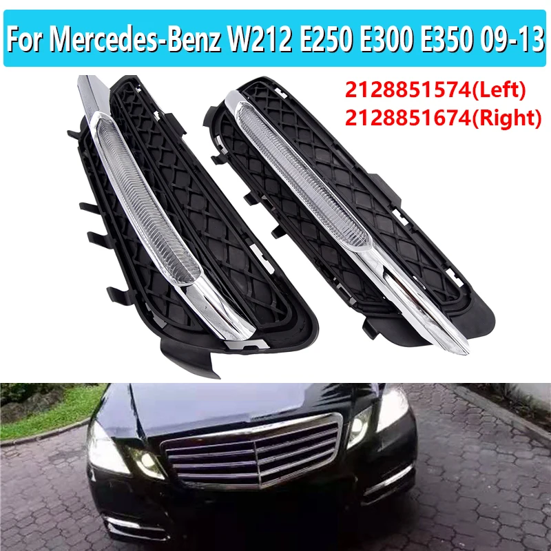 

2128851574 2128851674 1 пара подходит для Mercedes-Benz W212 E250 E300 E350 2009-2013 светодиодный льные светодиодные дневные ходовые огни DRL Противотуманные фары