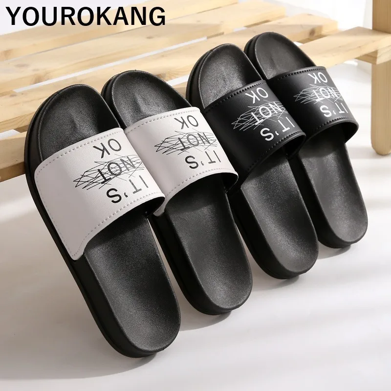 Мужские летние шлепанцы Пляжная обувь для пар Унисекс Модные Нескользящие