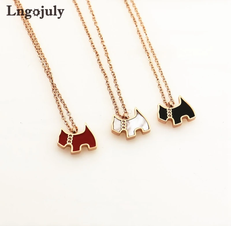 

Ожерелье женское из титановой стали с подвеской в виде собаки