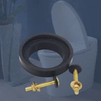 1 set universal toilet tank to bowl repair kit sealing gasket with 2pcs brass bolts hardware kit for flush valve opening
