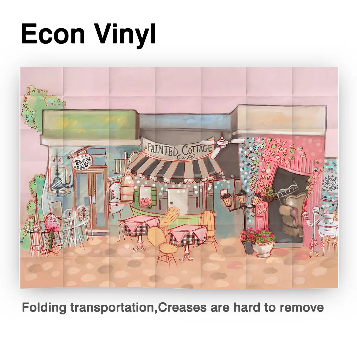 Allenjoy painted cottage coffee wallpaper backdrop watercolor candy bar shop house Photographic backgrounds party banner curtain |